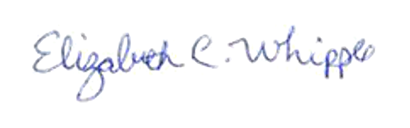 image of handwritten signature for Elizabeth C. Whipple
