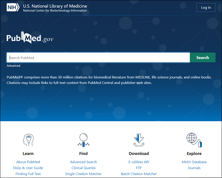 New PubMed Screenshot